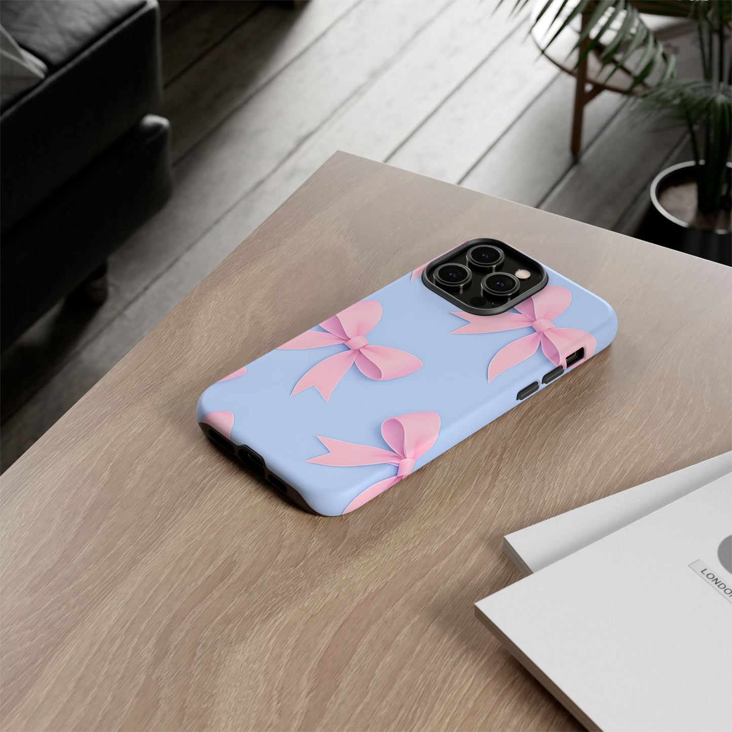 Cute Bow Phone Case, Gift for Her, Floral Phone Cover, Trendy Tech Accessory, Birthday Gift, Girlfriend Present