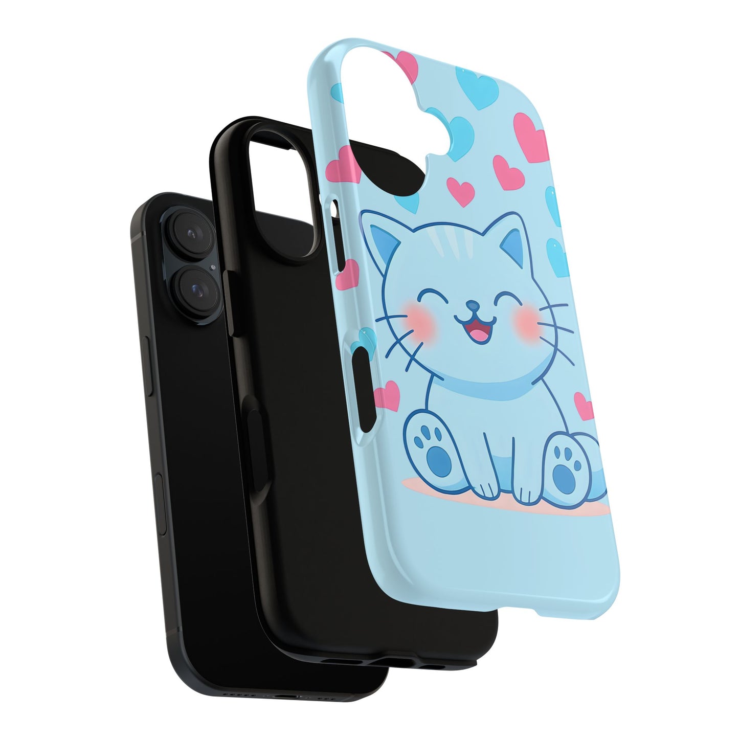 Phone Case - Cute Blue Cat Tough Case