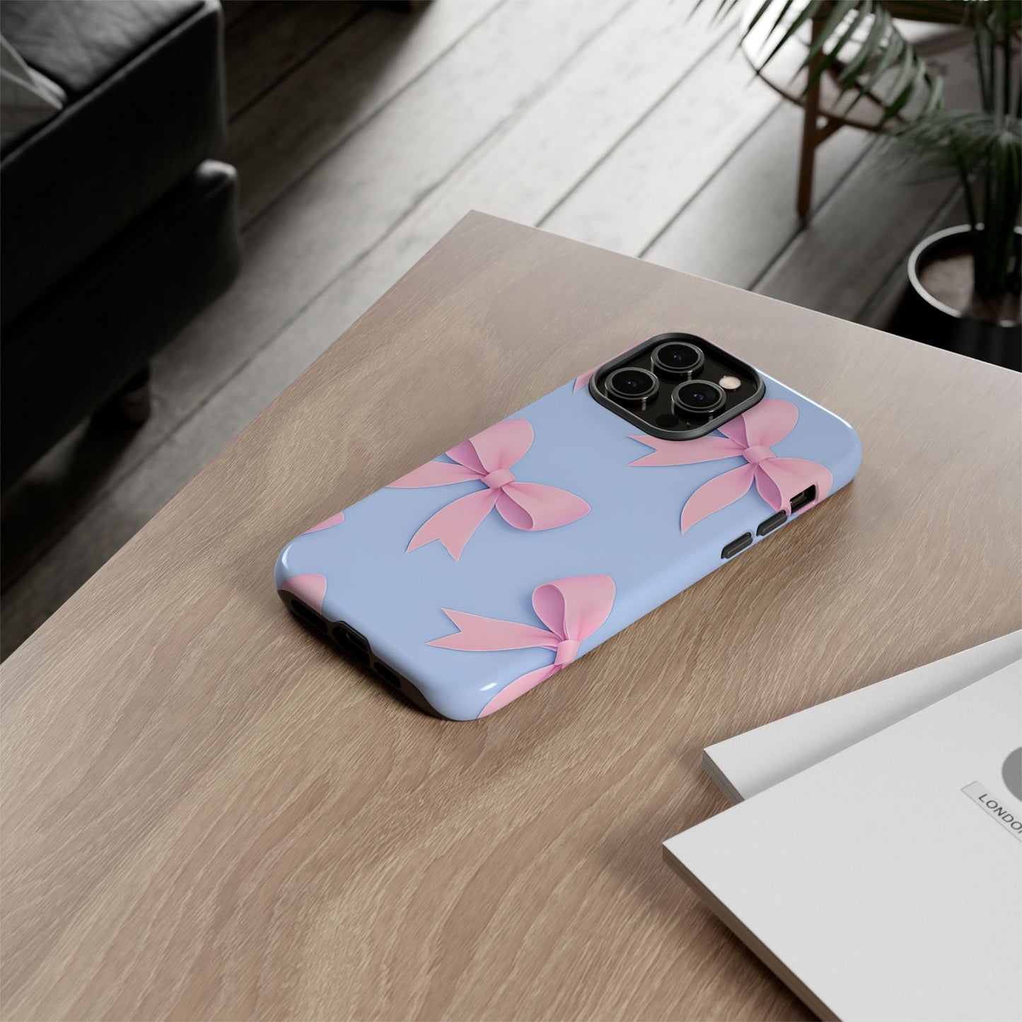 Cute Bow Phone Case, Gift for Her, Floral Phone Cover, Trendy Tech Accessory, Birthday Gift, Girlfriend Present