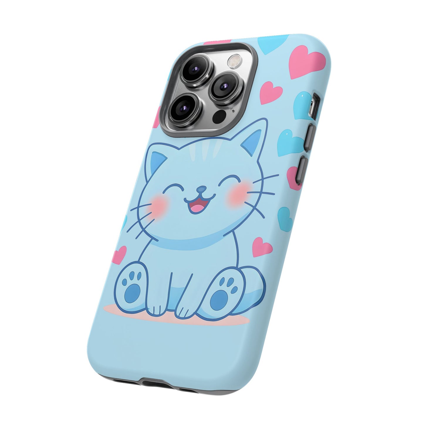 Phone Case - Cute Blue Cat Tough Case