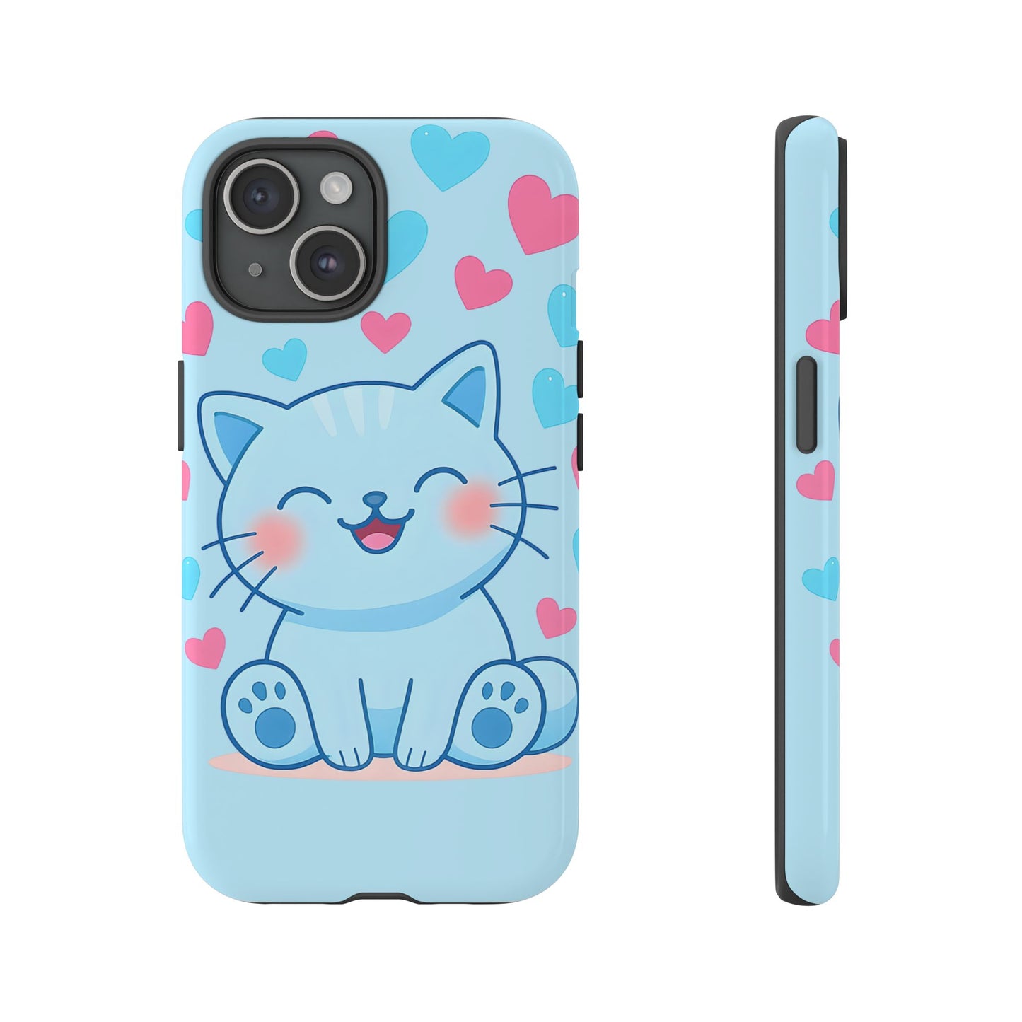 Phone Case - Cute Blue Cat Tough Case