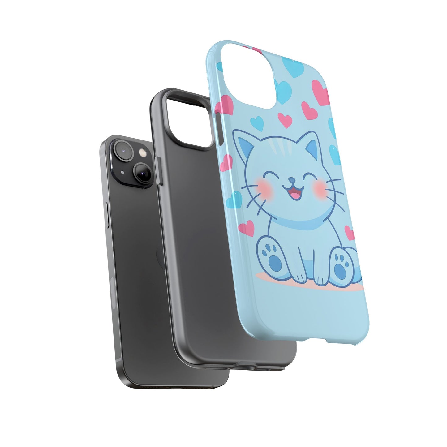 Phone Case - Cute Blue Cat Tough Case