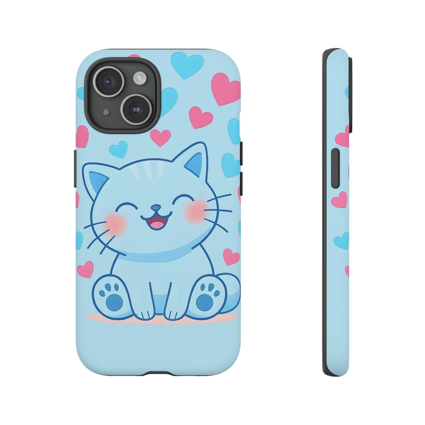 Phone Case - Cute Blue Cat Tough Case
