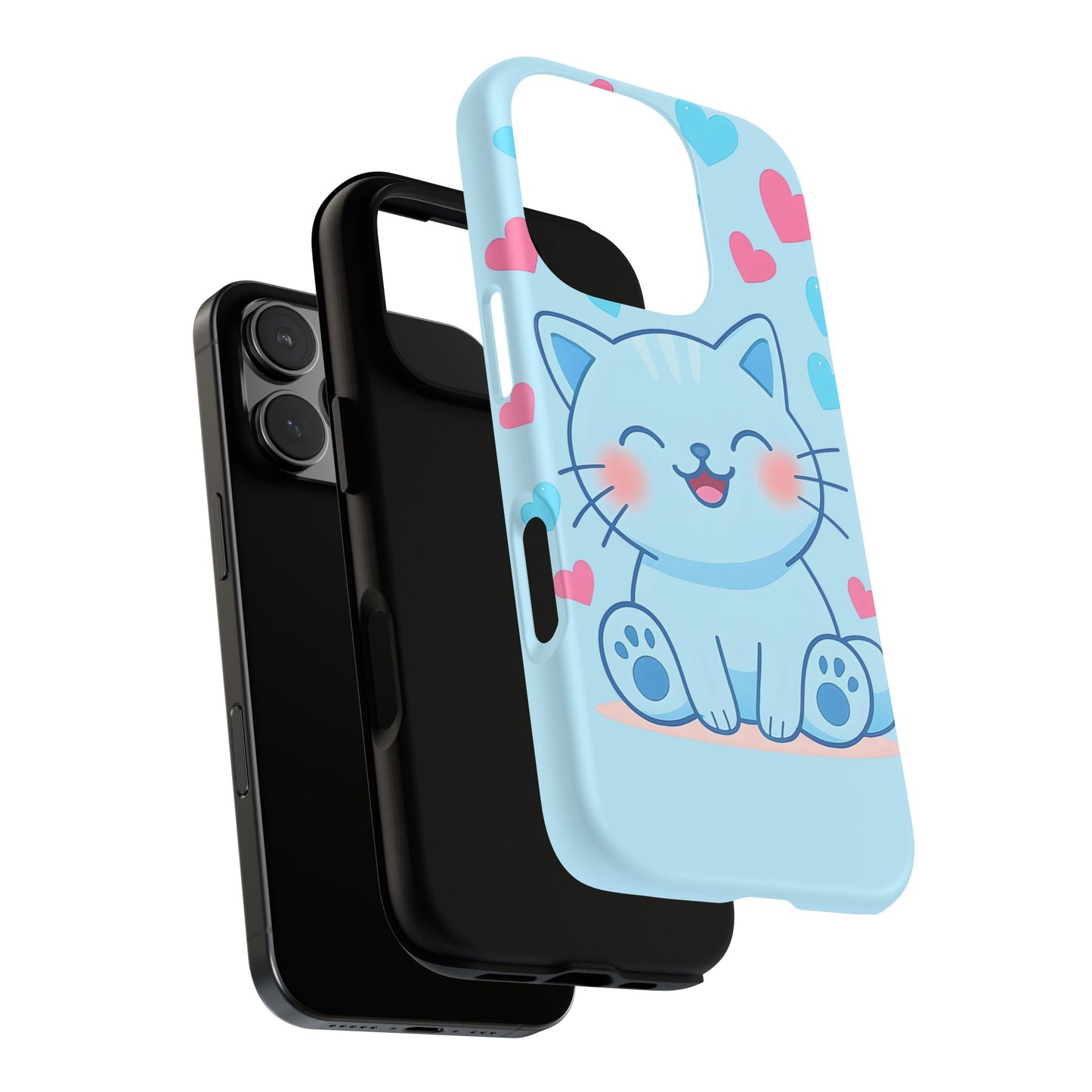 Phone Case - Cute Blue Cat Tough Case