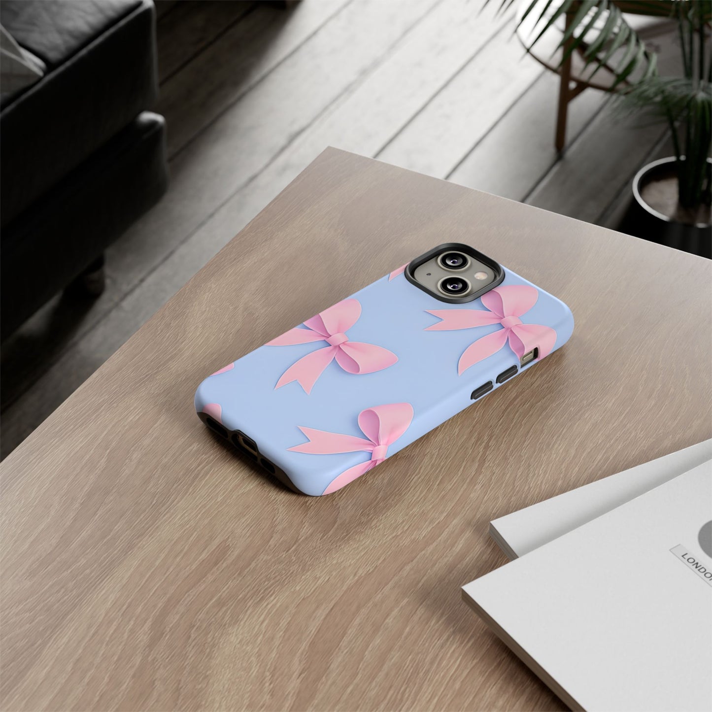 Cute Bow Phone Case, Gift for Her, Floral Phone Cover, Trendy Tech Accessory, Birthday Gift, Girlfriend Present