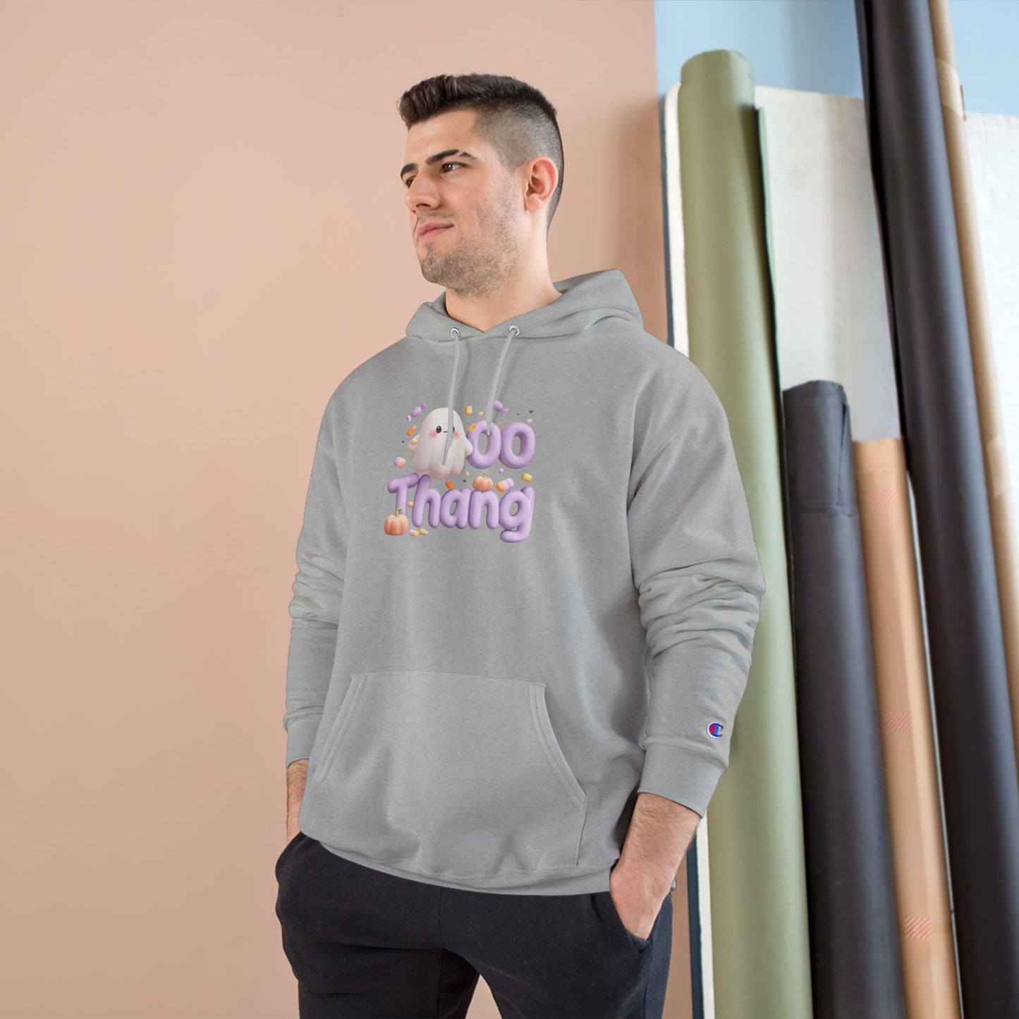 Lighthearted Ghost Champion Hoodie: You've Got This, Cozy Gift for Halloween, Spooky Season Apparel, Casual Comfort, Funny Sweatshirt