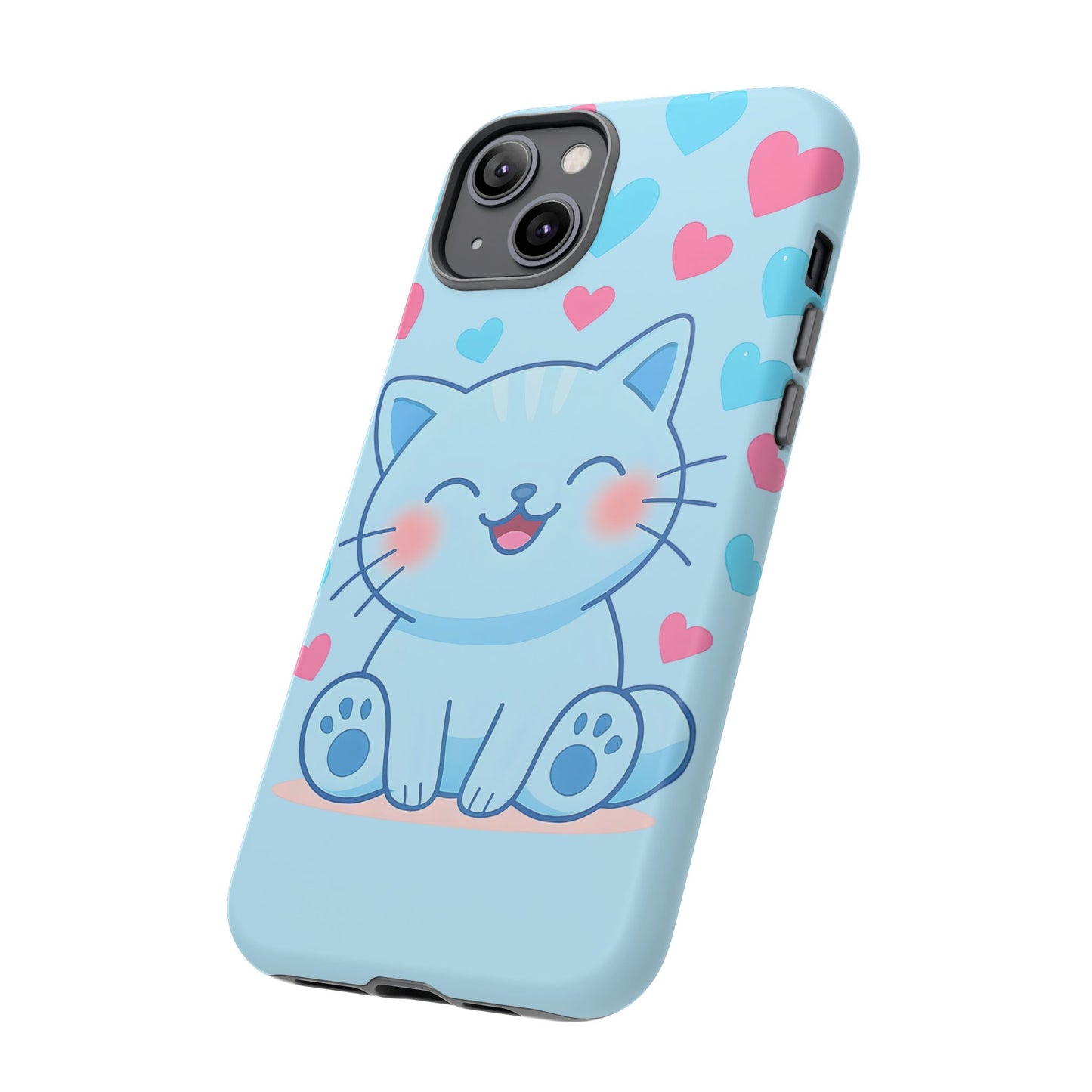 Phone Case - Cute Blue Cat Tough Case