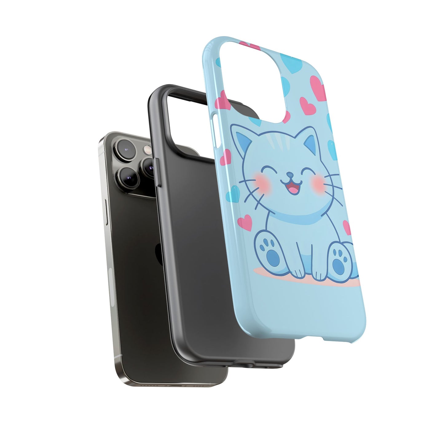 Phone Case - Cute Blue Cat Tough Case