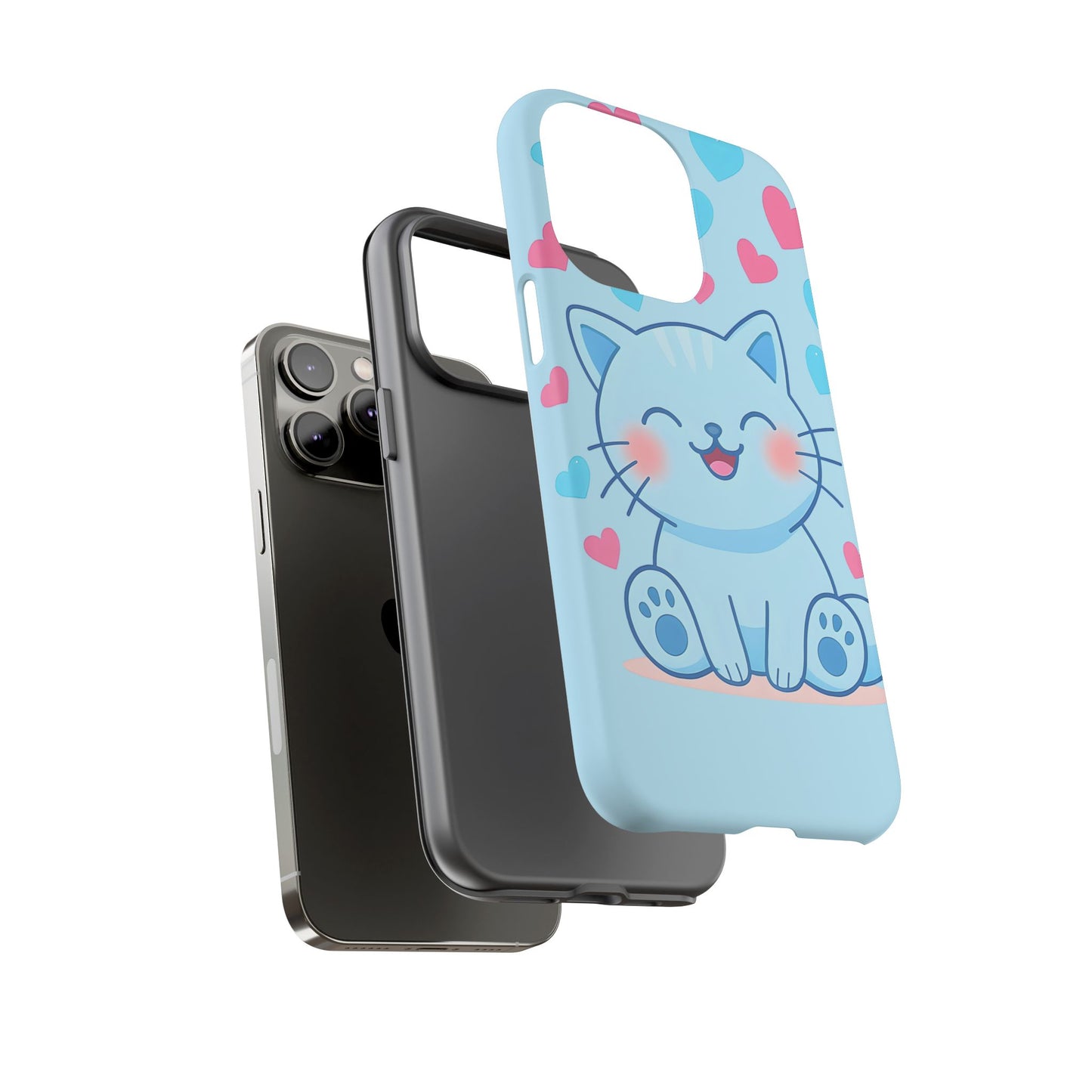 Phone Case - Cute Blue Cat Tough Case