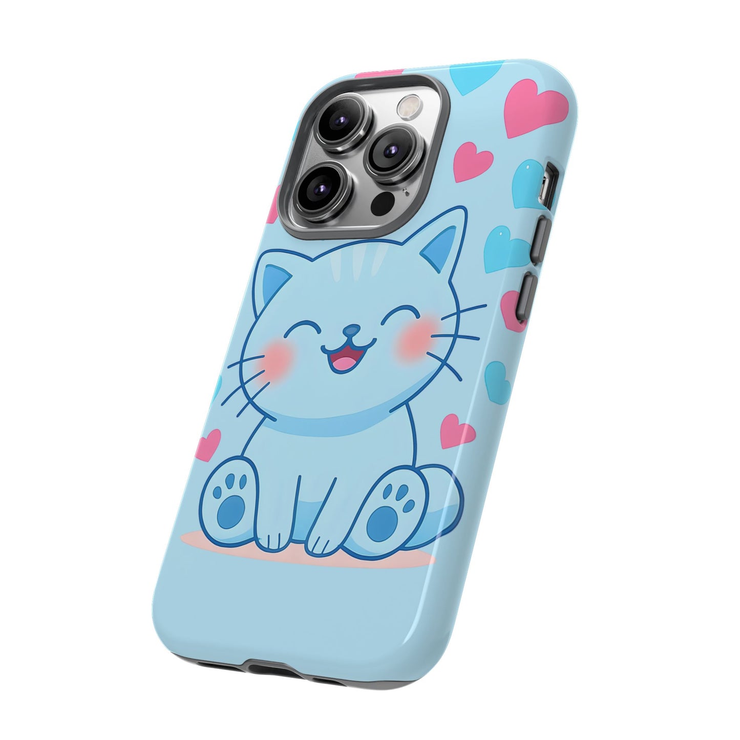 Phone Case - Cute Blue Cat Tough Case