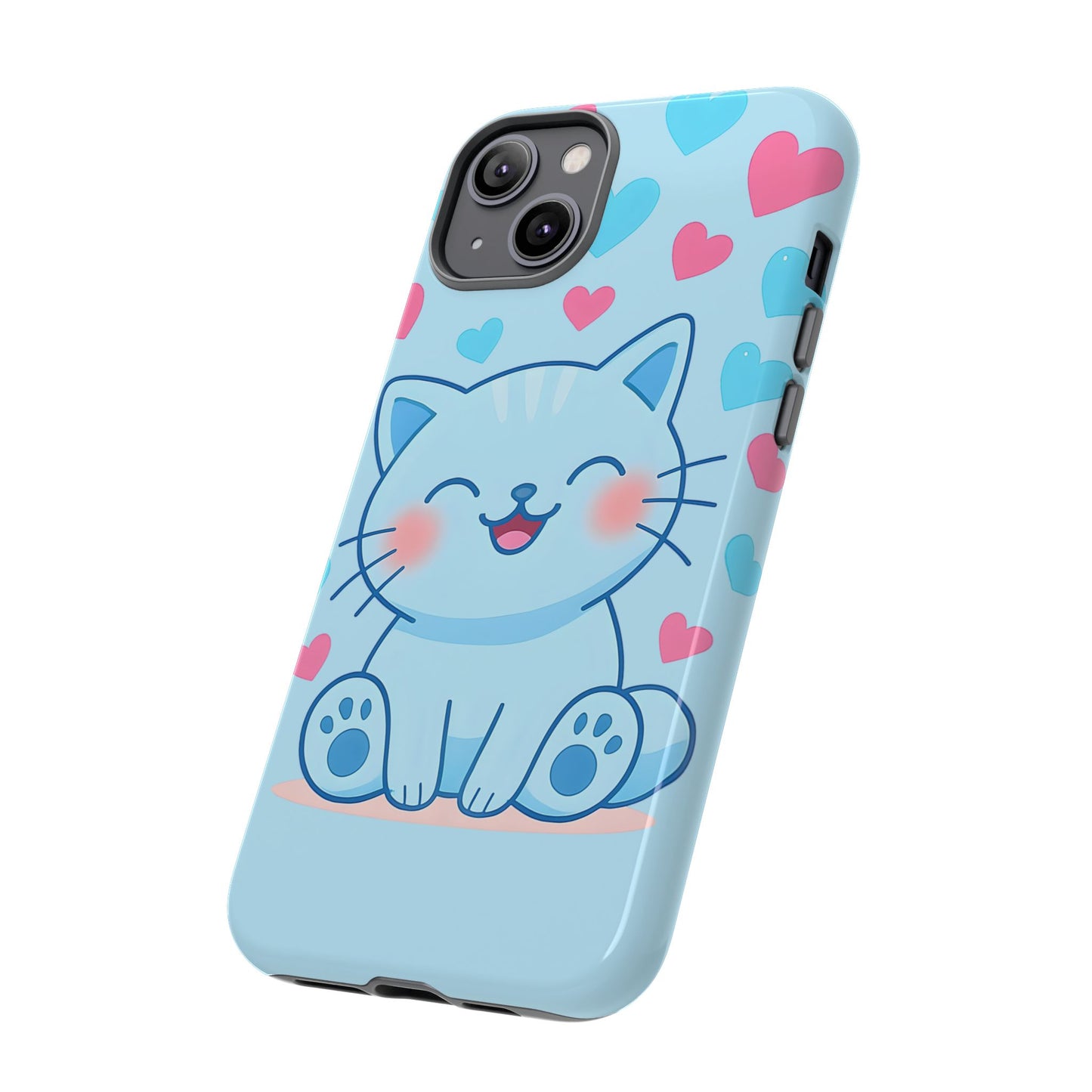 Phone Case - Cute Blue Cat Tough Case