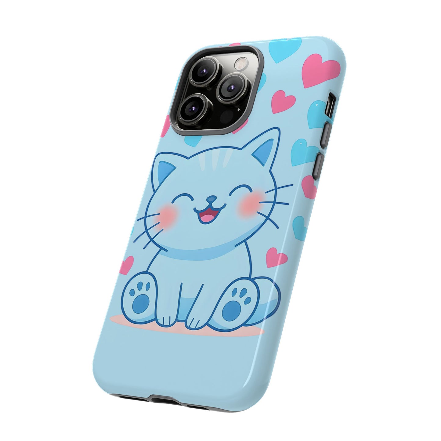 Phone Case - Cute Blue Cat Tough Case