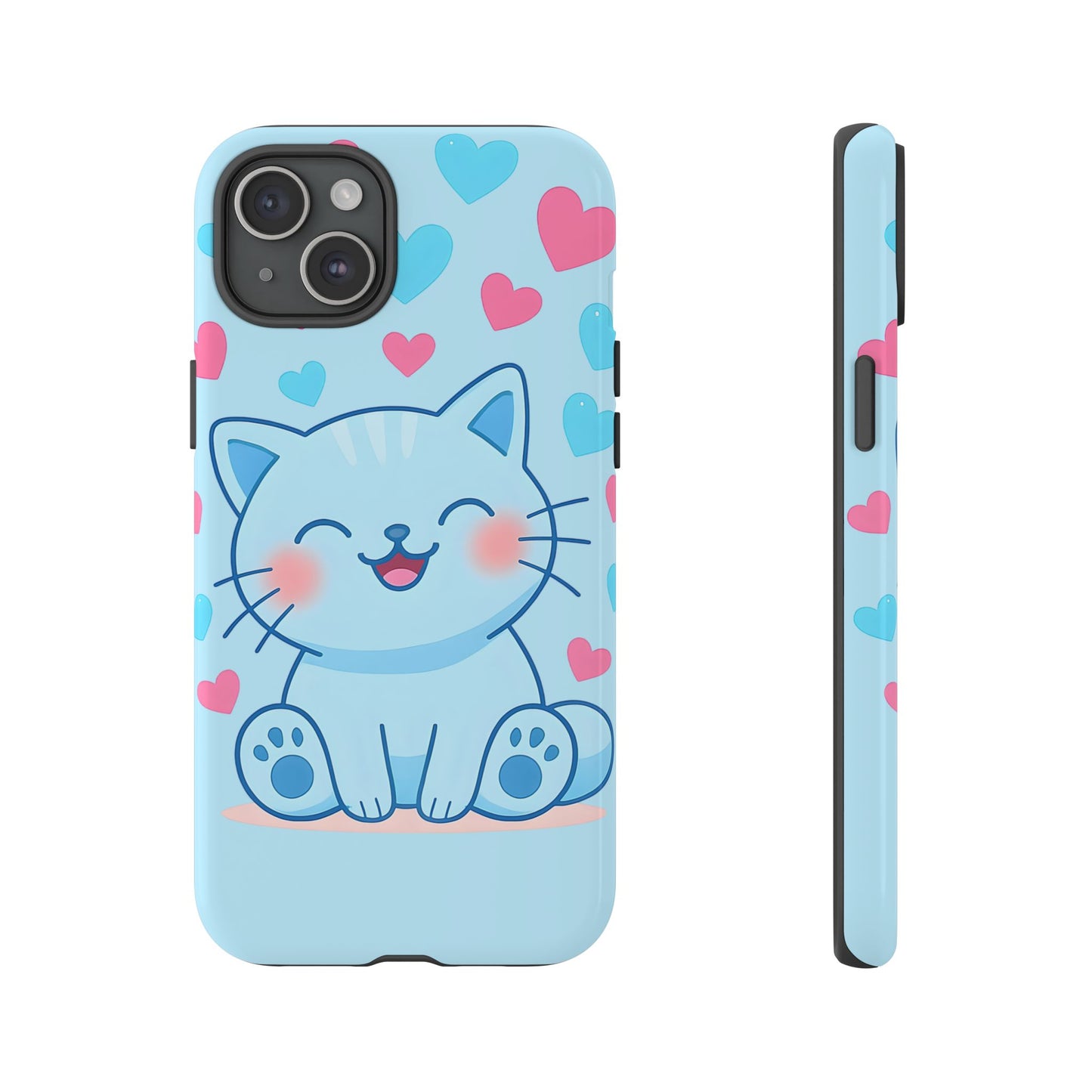 Phone Case - Cute Blue Cat Tough Case