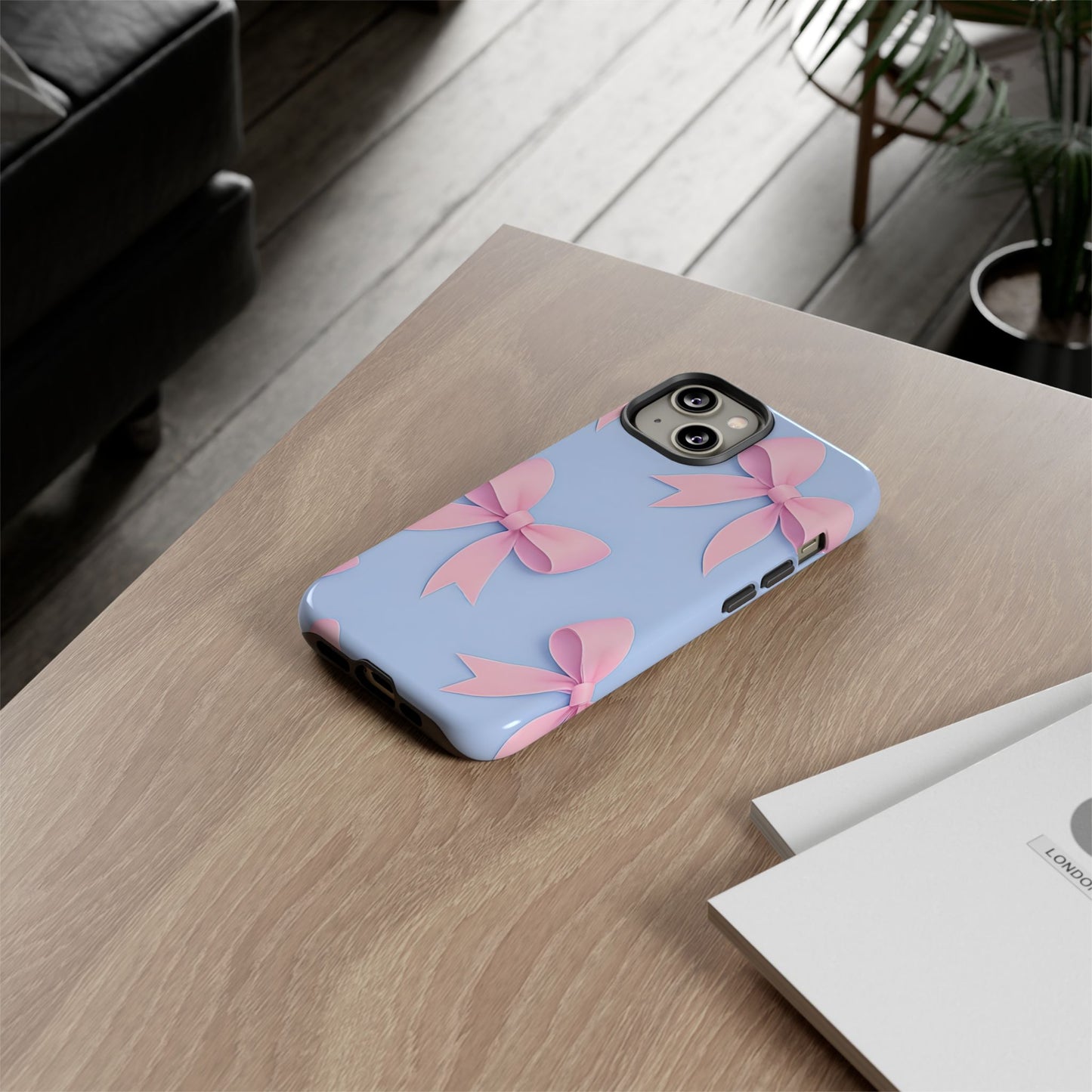 Cute Bow Phone Case, Gift for Her, Floral Phone Cover, Trendy Tech Accessory, Birthday Gift, Girlfriend Present