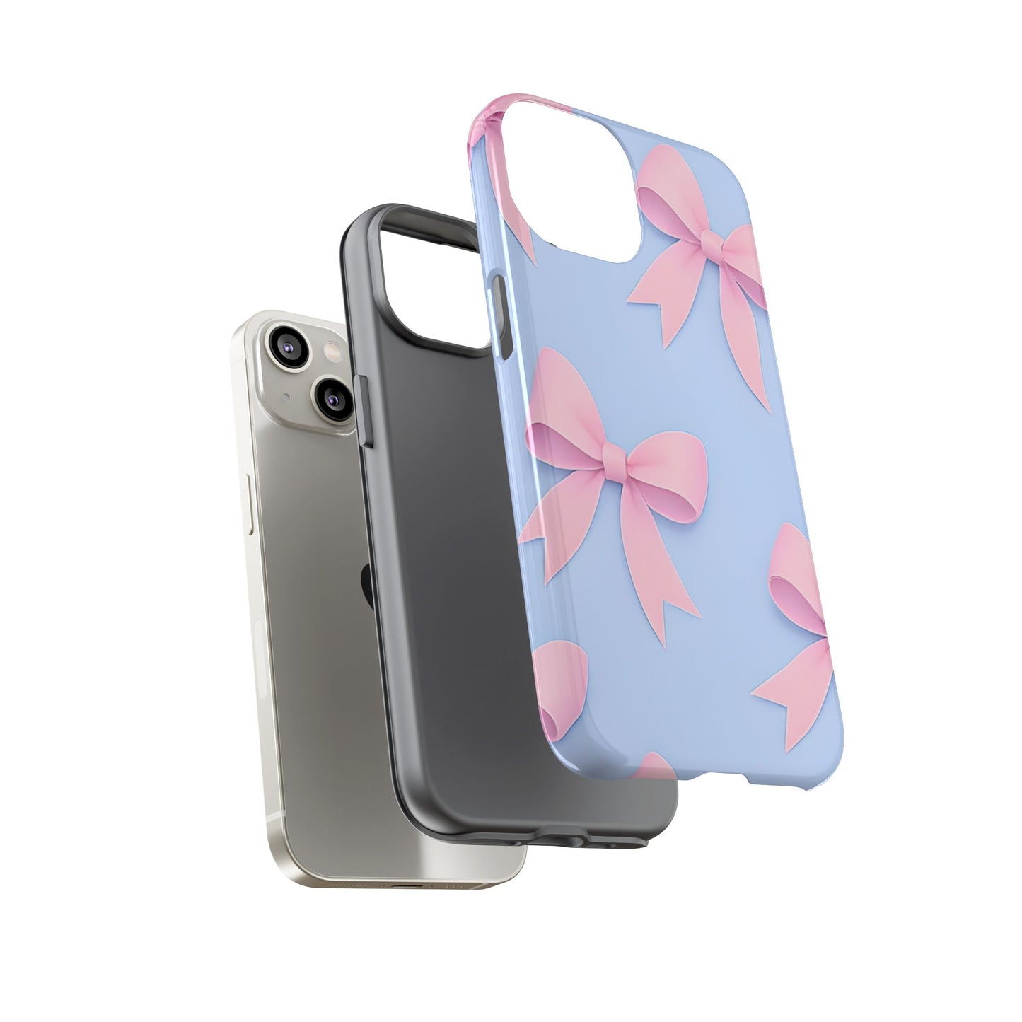 Cute Bow Phone Case, Gift for Her, Floral Phone Cover, Trendy Tech Accessory, Birthday Gift, Girlfriend Present