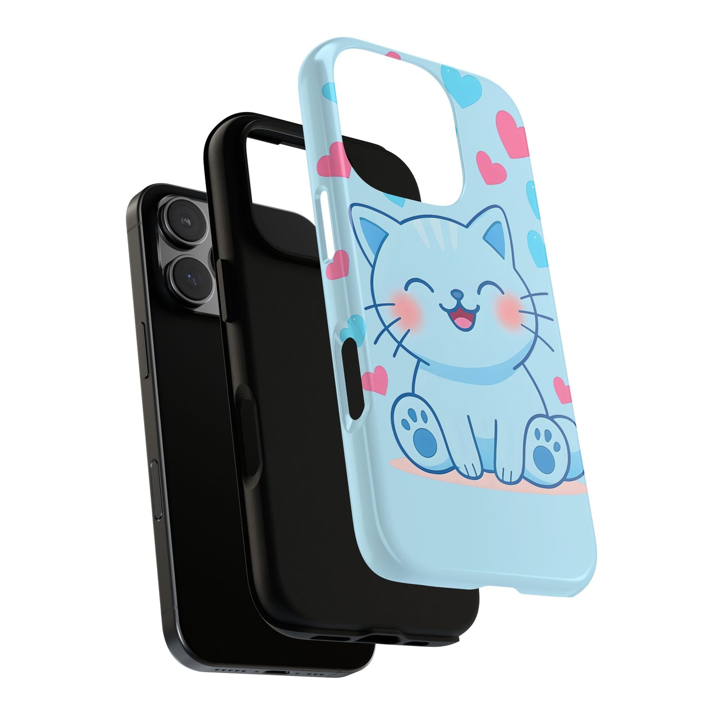 Phone Case - Cute Blue Cat Tough Case