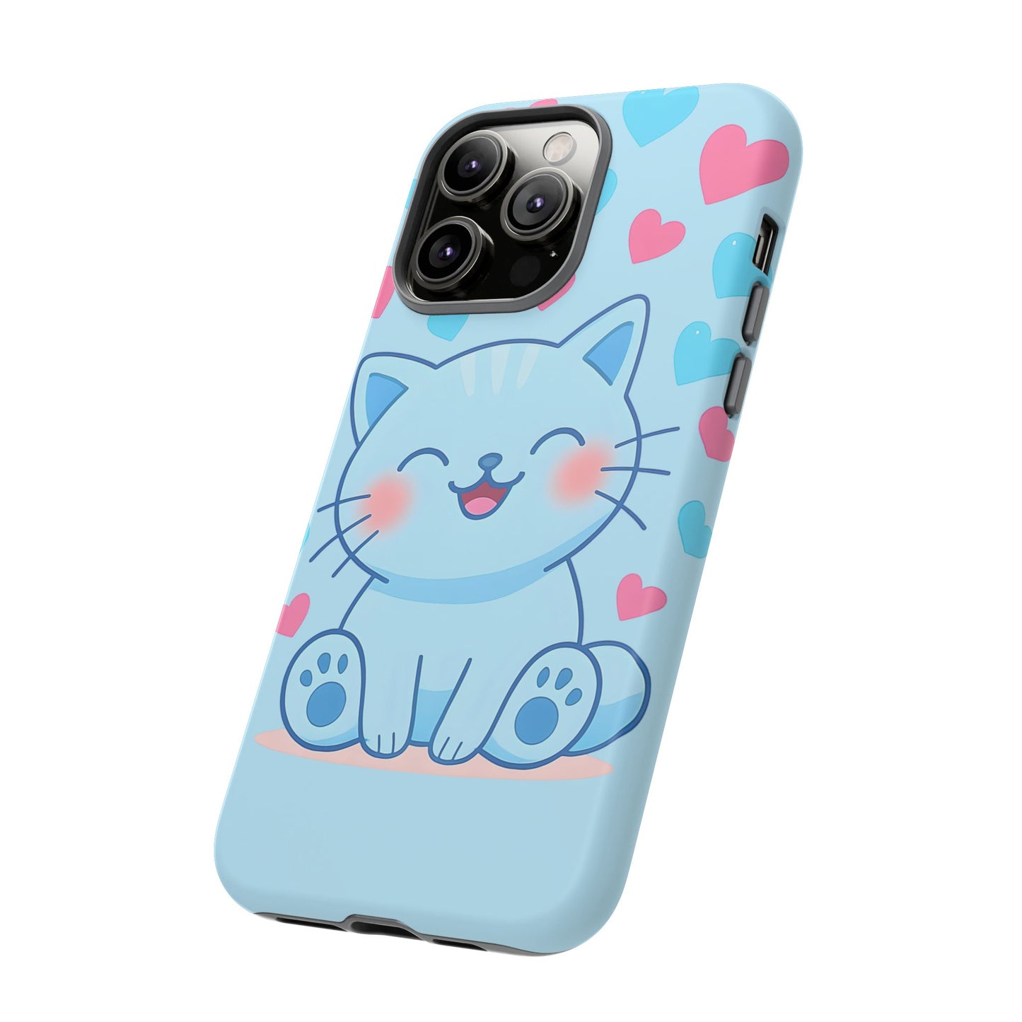 Phone Case - Cute Blue Cat Tough Case