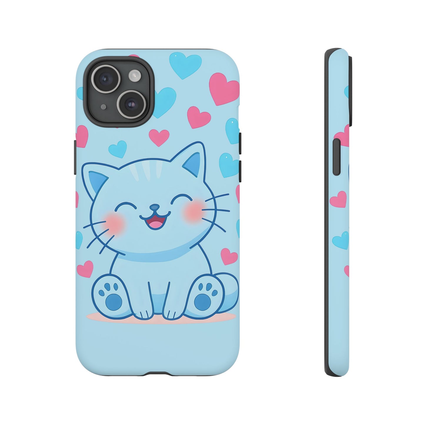Phone Case - Cute Blue Cat Tough Case