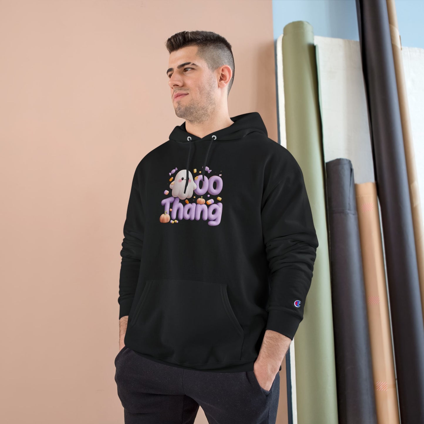 Lighthearted Ghost Champion Hoodie: You've Got This, Cozy Gift for Halloween, Spooky Season Apparel, Casual Comfort, Funny Sweatshirt