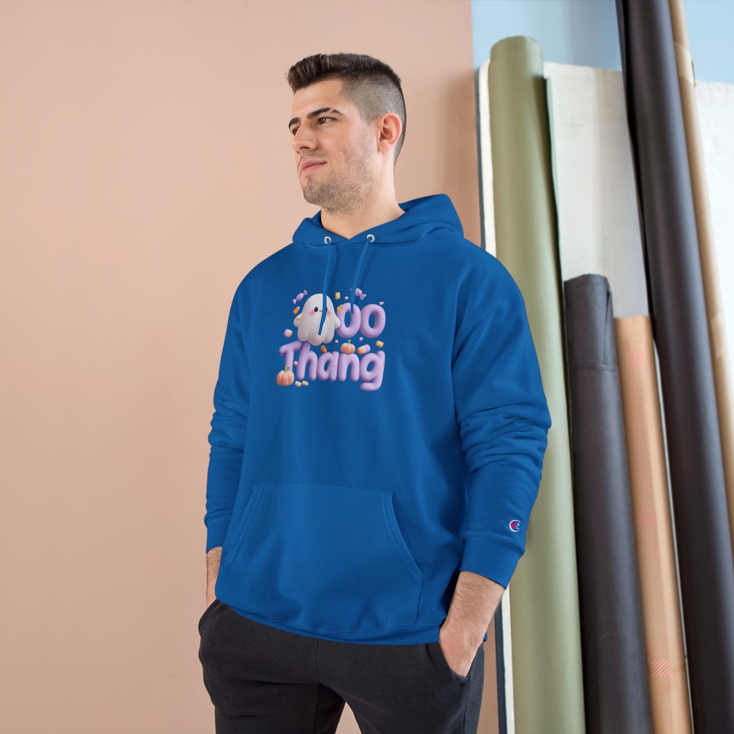 Lighthearted Ghost Champion Hoodie: You've Got This, Cozy Gift for Halloween, Spooky Season Apparel, Casual Comfort, Funny Sweatshirt