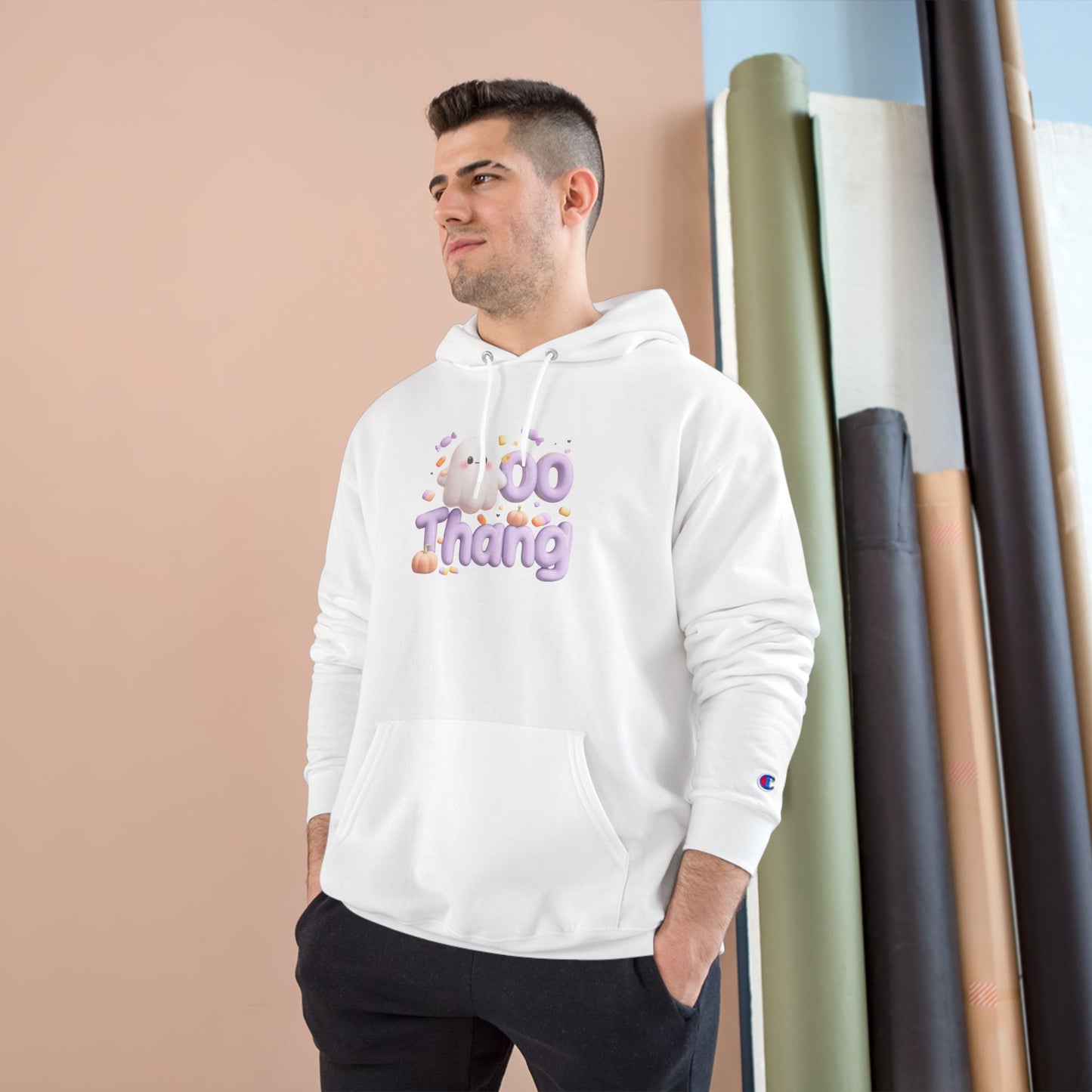 Lighthearted Ghost Champion Hoodie: You've Got This, Cozy Gift for Halloween, Spooky Season Apparel, Casual Comfort, Funny Sweatshirt