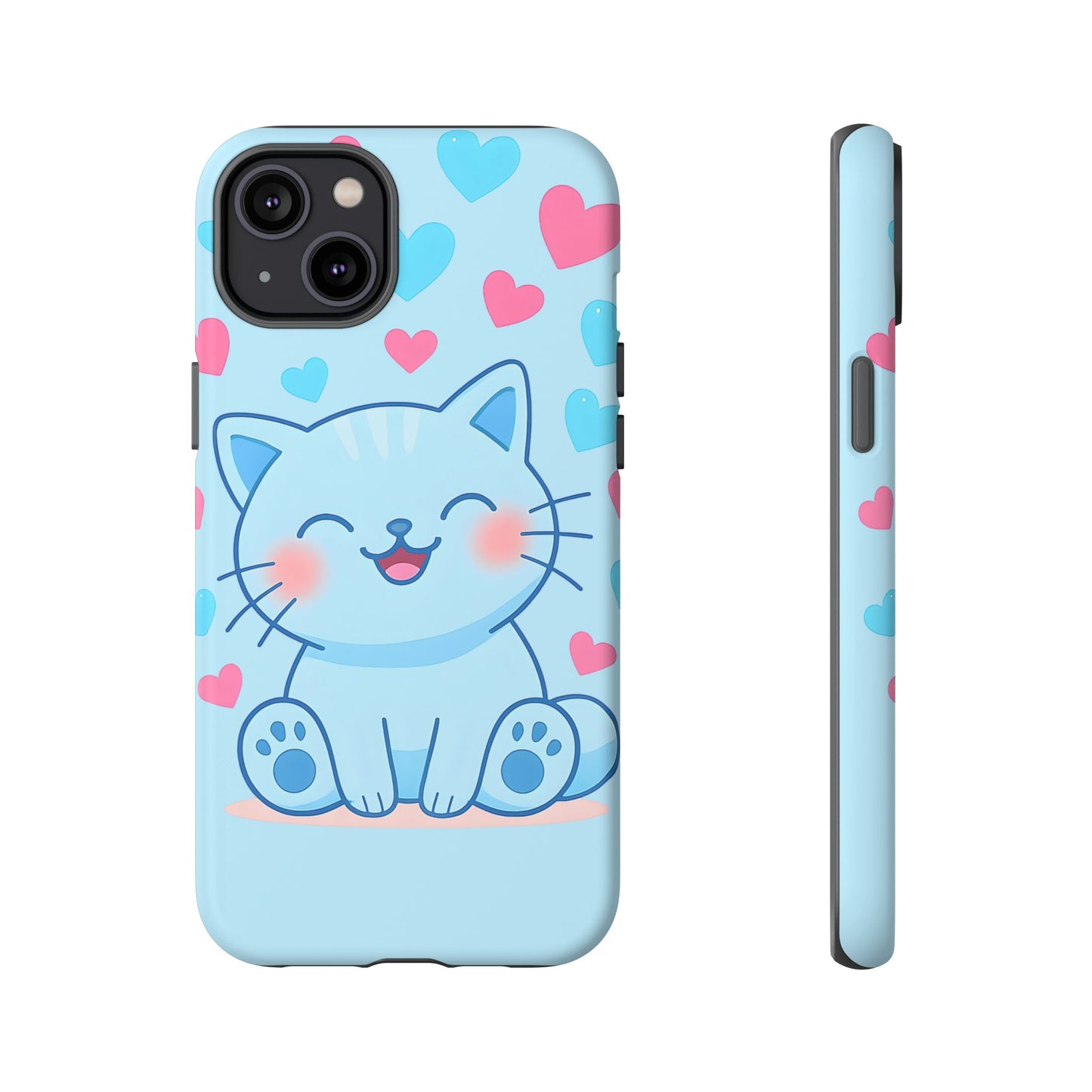 Phone Case - Cute Blue Cat Tough Case