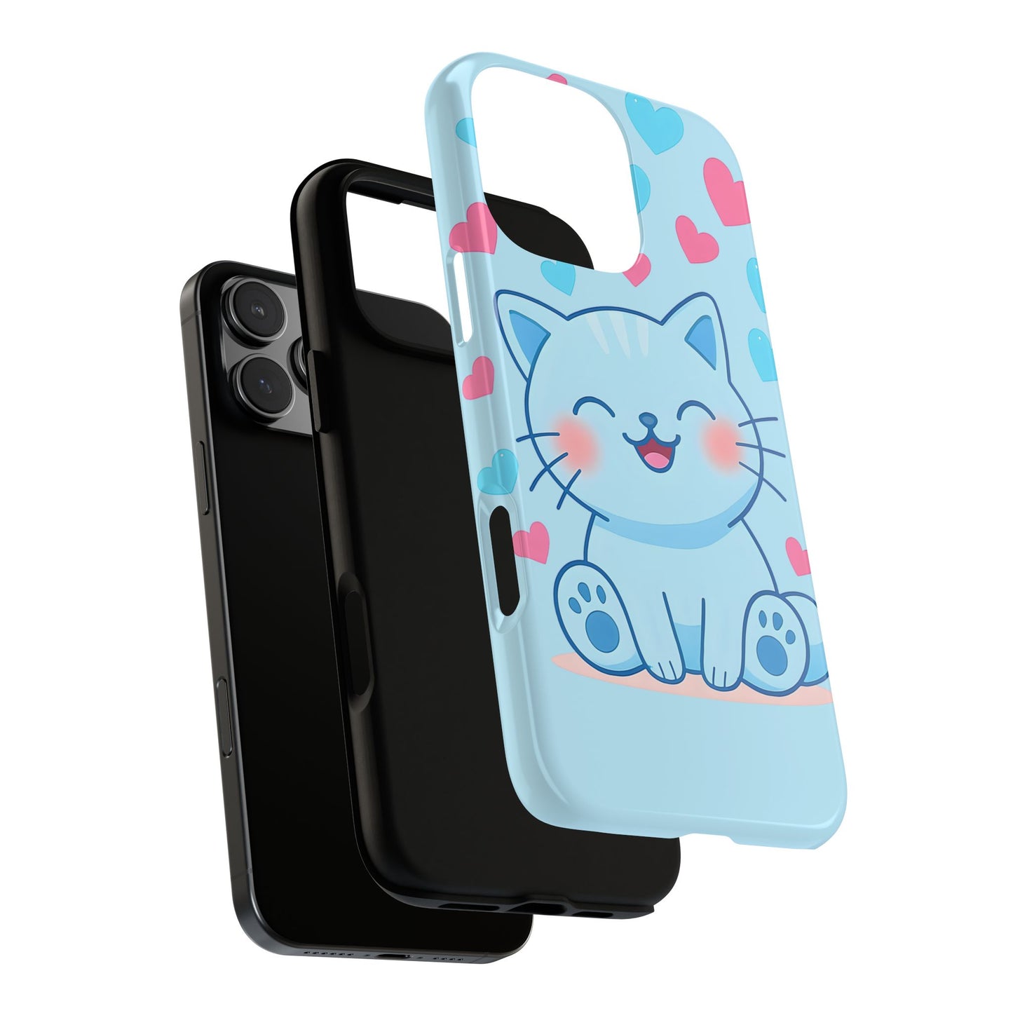 Phone Case - Cute Blue Cat Tough Case