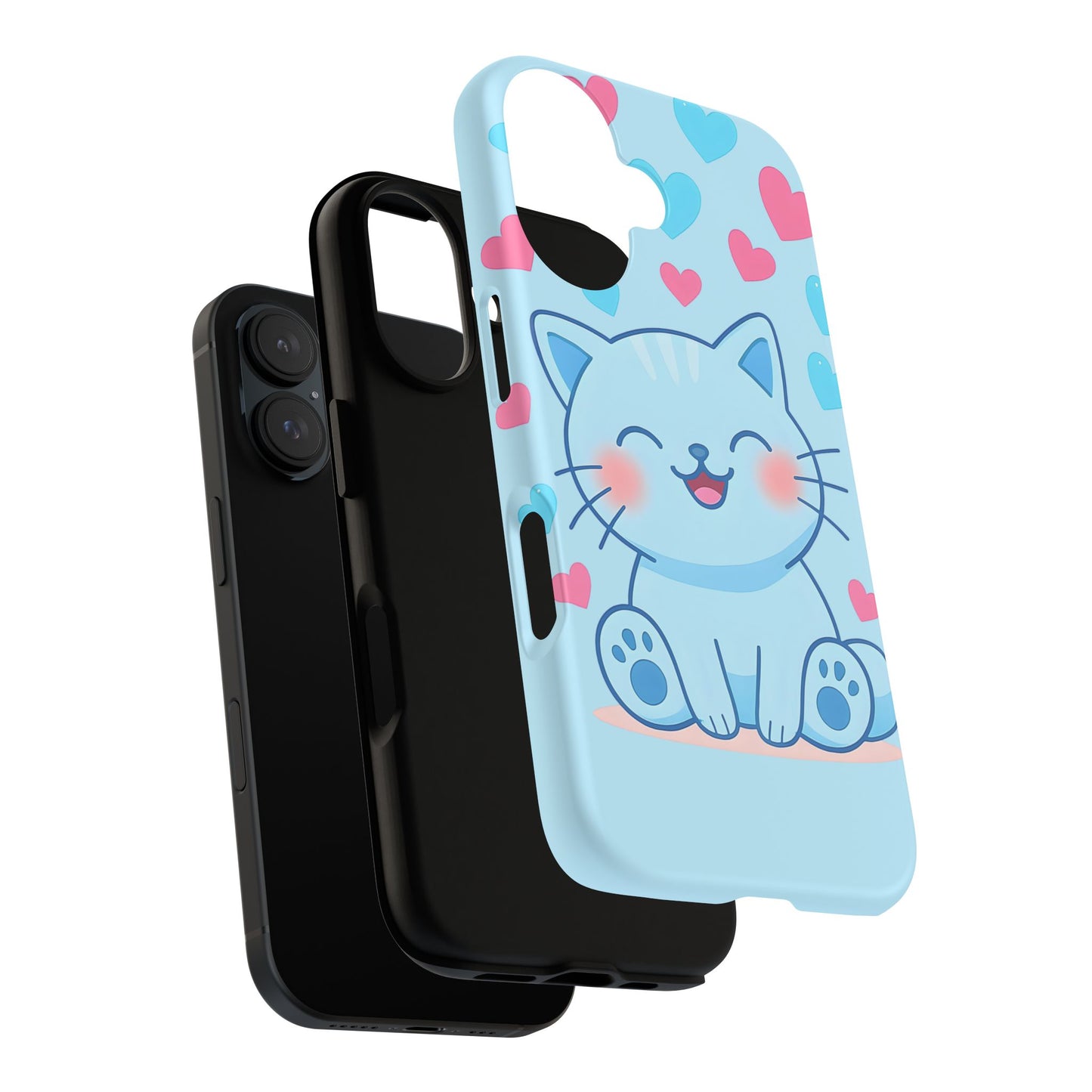 Phone Case - Cute Blue Cat Tough Case