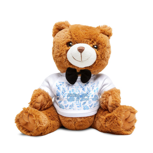 Cuddly Teddy Bear with Custom T-Shirt, Personalized Gift, Plush Toy, Baby Shower, Valentine's Day, Kids' Birthday, Cozy Companion