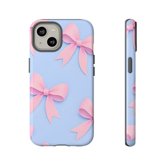 Cute Bow Phone Case, Gift for Her, Floral Phone Cover, Trendy Tech Accessory, Birthday Gift, Girlfriend Present